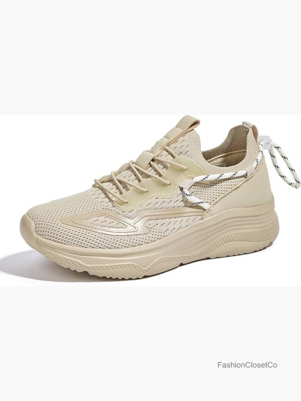 Breathable Mesh Slip On Walking Shoes Lace Up Lightweight Athletic Sneakers